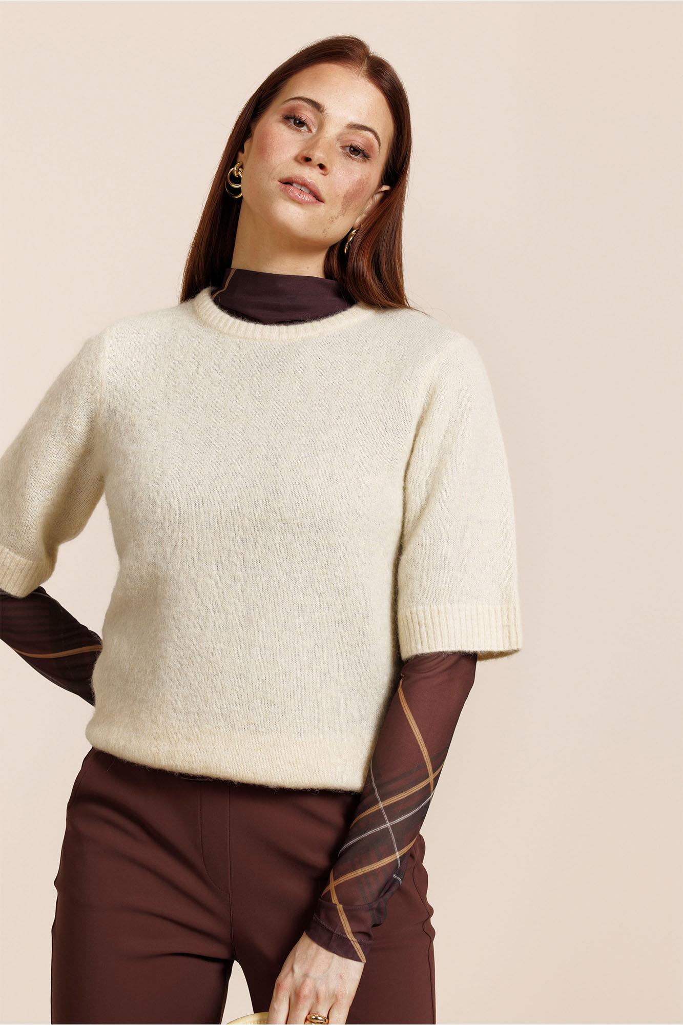 Studio Anneloes Jessy Pullover 14151 Trui Korte Mouw 1500 Soft Banana