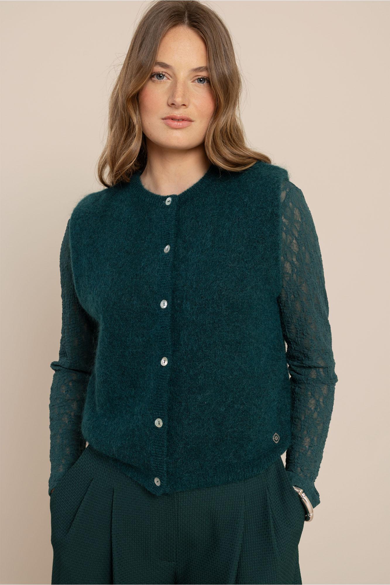 Studio Anneloes Bibi Sls Cardigan 14450 Vest 8200 Teal