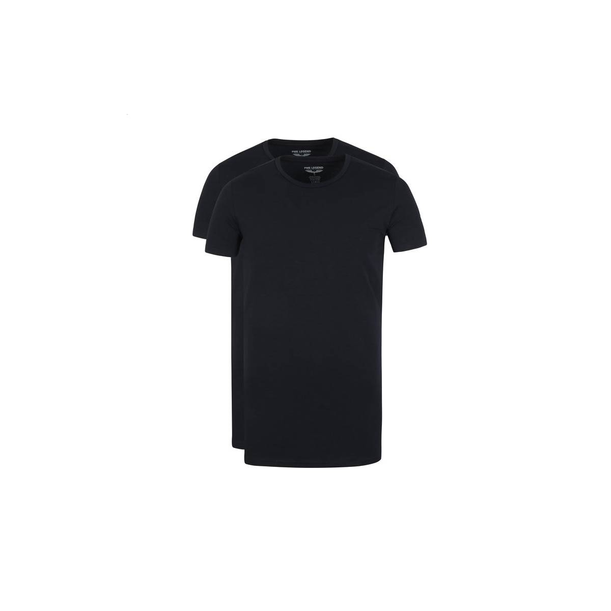 PME Legend R-neck R-neck basic t-shirt Zwart