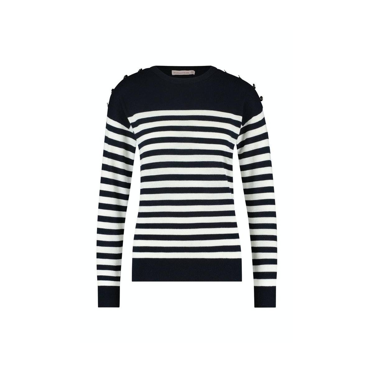Studio Anneloes Babet stripe pullover 07111 Blauw