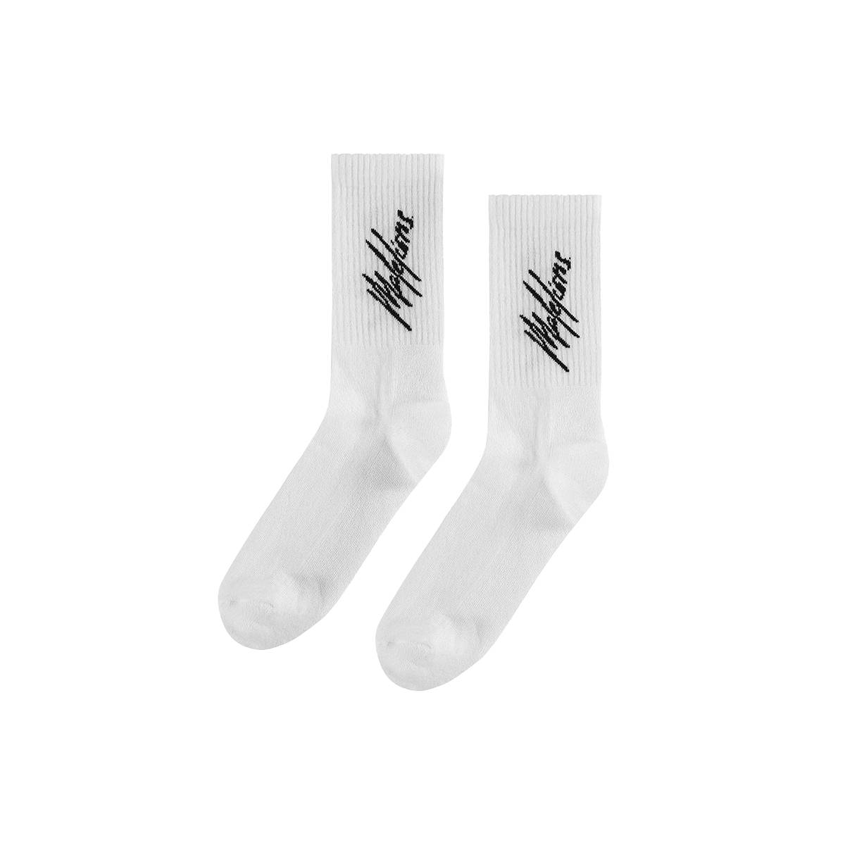 Malelions M3-SS22-28 Signature Socks 2-Pk Wit