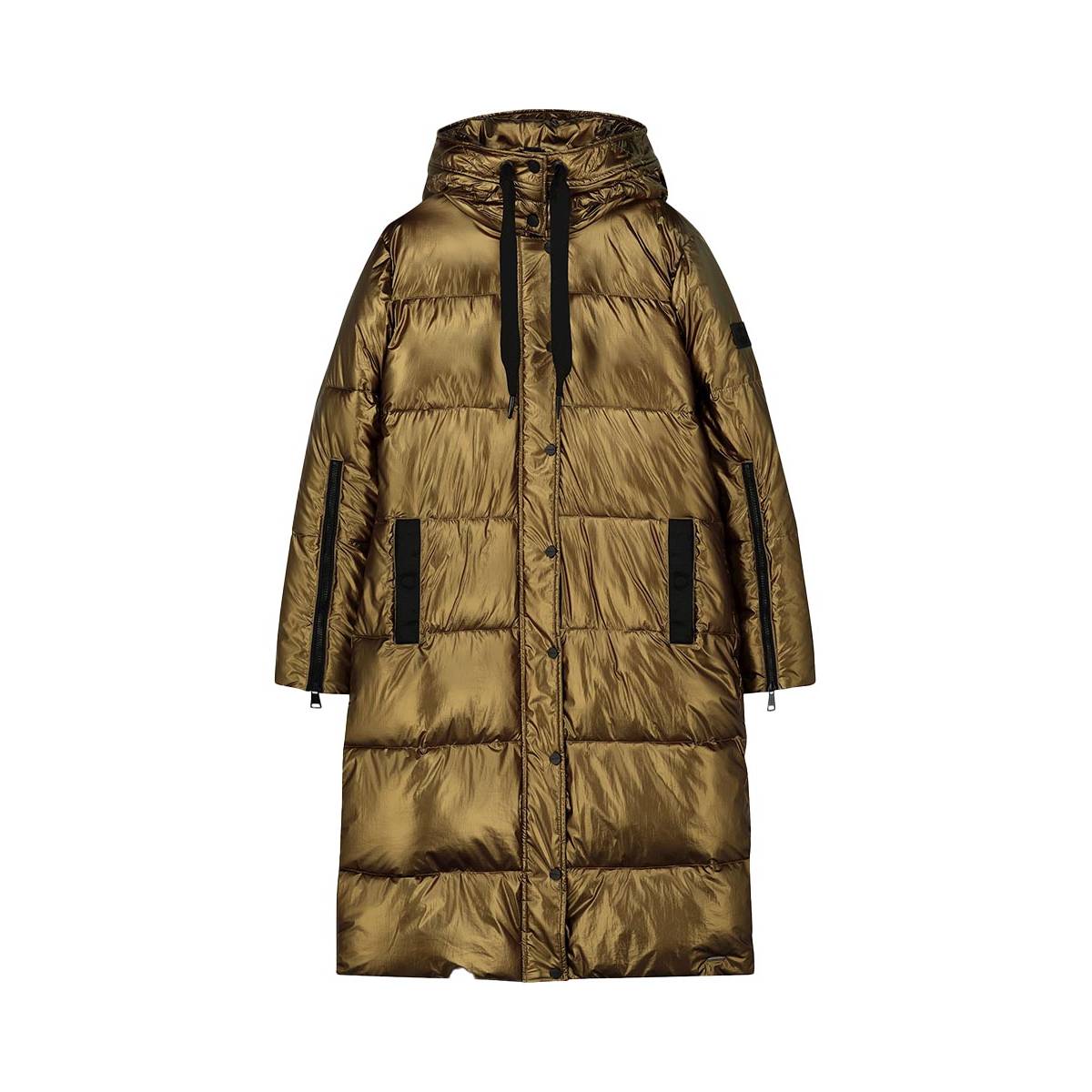 Rino & Pelle Long hooded padded coat Geel