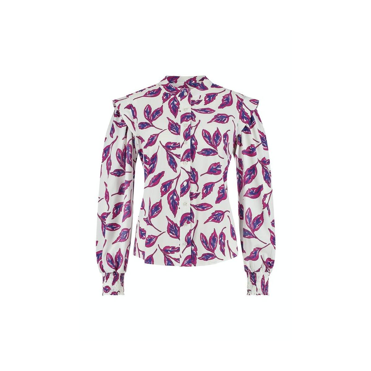Studio Anneloes Cato leaf blouse 07818 Wit