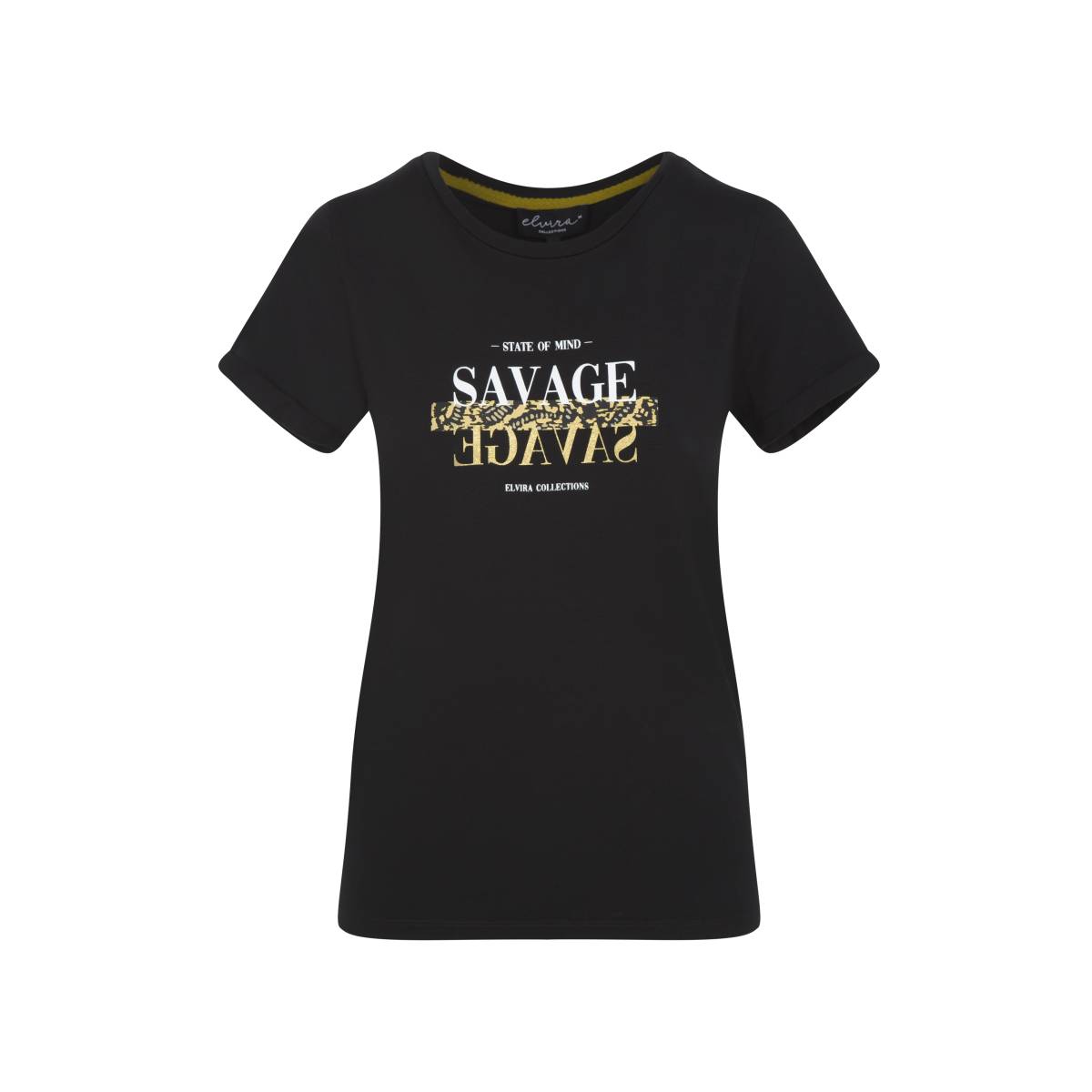 ELVIRA CASUALS E5 22-002 T-Shirt Savage Zwart