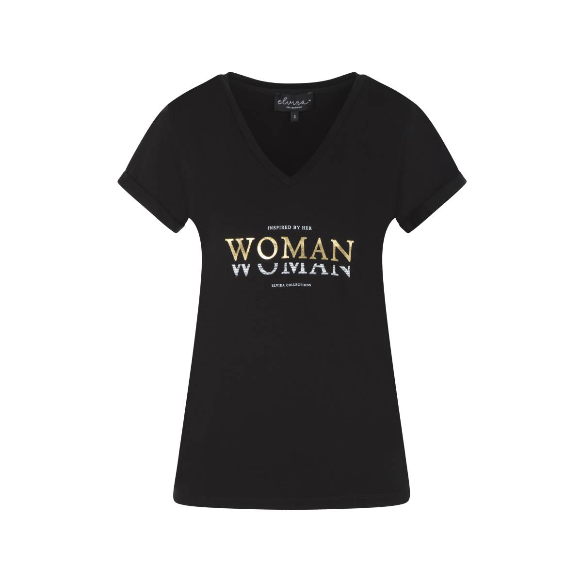 ELVIRA CASUALS E5 22-018 T-Shirt Woman Zwart