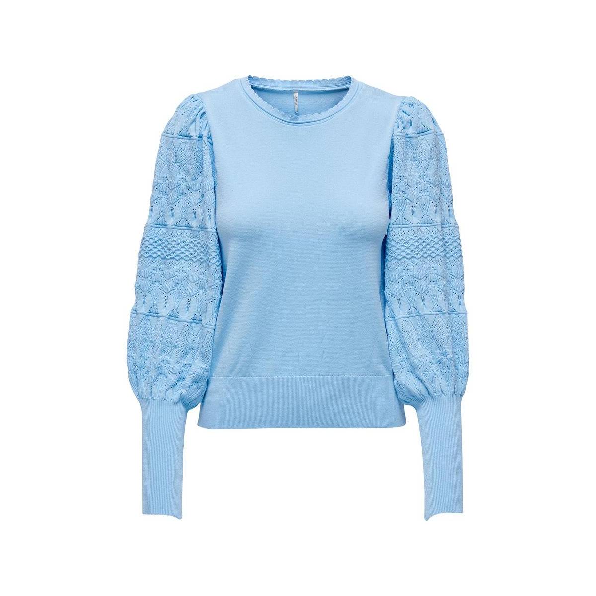 Only ONLMELITA L/S O-NECK PULLOVER KNT NOOS Blauw