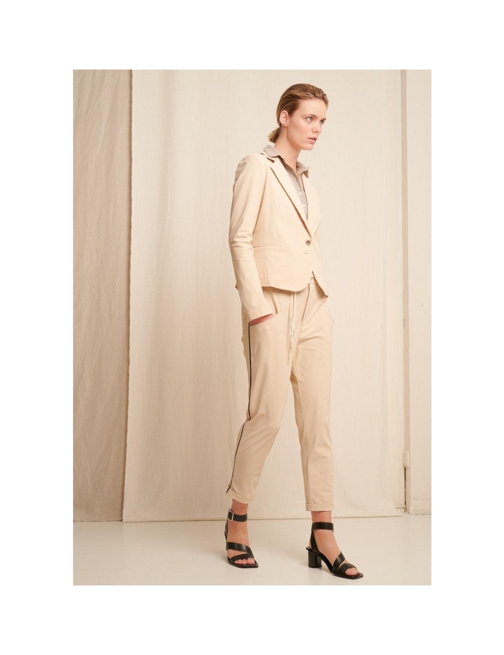 Jane Lushka solomon blazer technical jersey Blazers 015 beige Expresswear