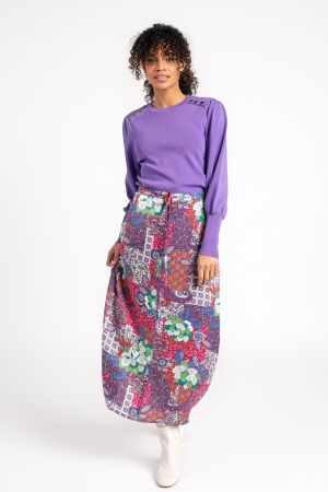 Studio Anneloes Studio Anneloes aria flower skirt 08253 5066 purple/shirtblue