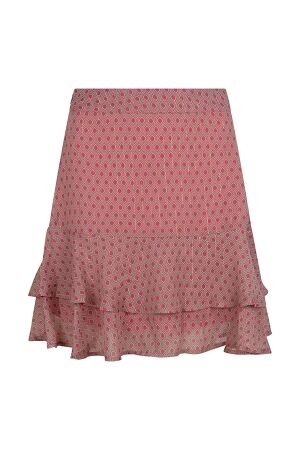 Lofty Manner Lofty Manner skirt karmijn 506 plum lemons print