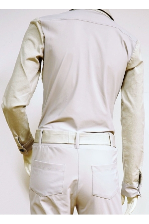 ZIP73 ZIP73 a722/09 jumpsuit jeans strak Jumpsuit 09/sand