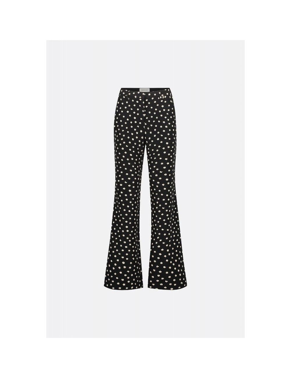Fabienne Chapot puck trousers Broek 9001-1508-ult black/oat melange ...