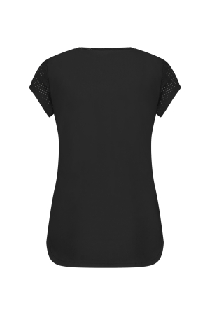 ZIP73 ZIP73 311/01 top v-hals a T-shirt Korte mouw 10/zwart