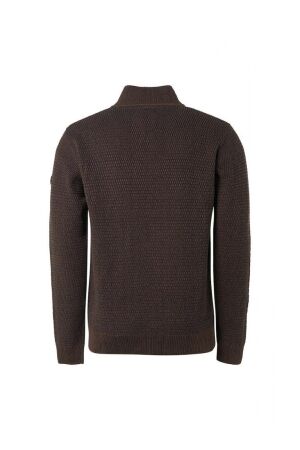 No- Excess No- Excess 21230904sn pullover half zipper Trui 040 brown