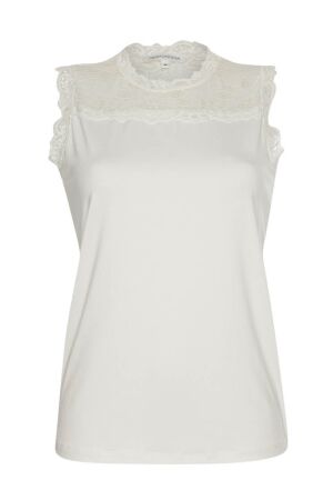 Tramontana Tramontana paris nos basic top lace Tops en Singlets 001100-offwhite