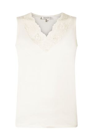 Tramontana Tramontana pippa nos basic top v-neck lace Tops en Singlets 001100-offwhite
