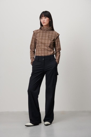Jane Lushka Jane Lushka hilary top technical jersey ule6231459 T-shirt Lange mouw 088 brown