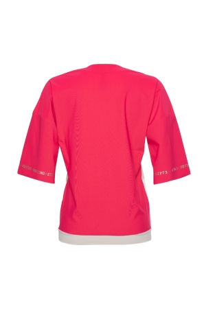 ZIP73 ZIP73 720/01 top streep print T-shirt Lange mouw 07/framboos
