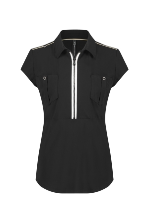 ZIP73 ZIP73 312/01 top rits Tops en Singlets 10/zwart