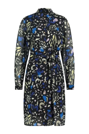 Tramontana Tramontana q06-09-501 dress abstract florals print Jurk 009998-printblacks