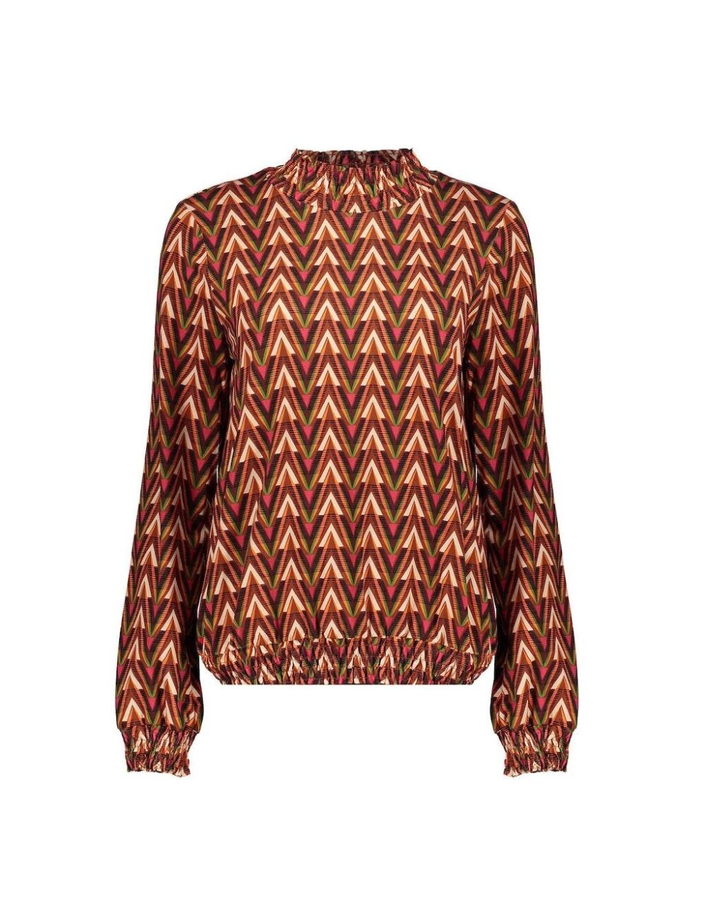 Geisha 32649 20 top T shirt Lange mouw 250 orange cinnamon