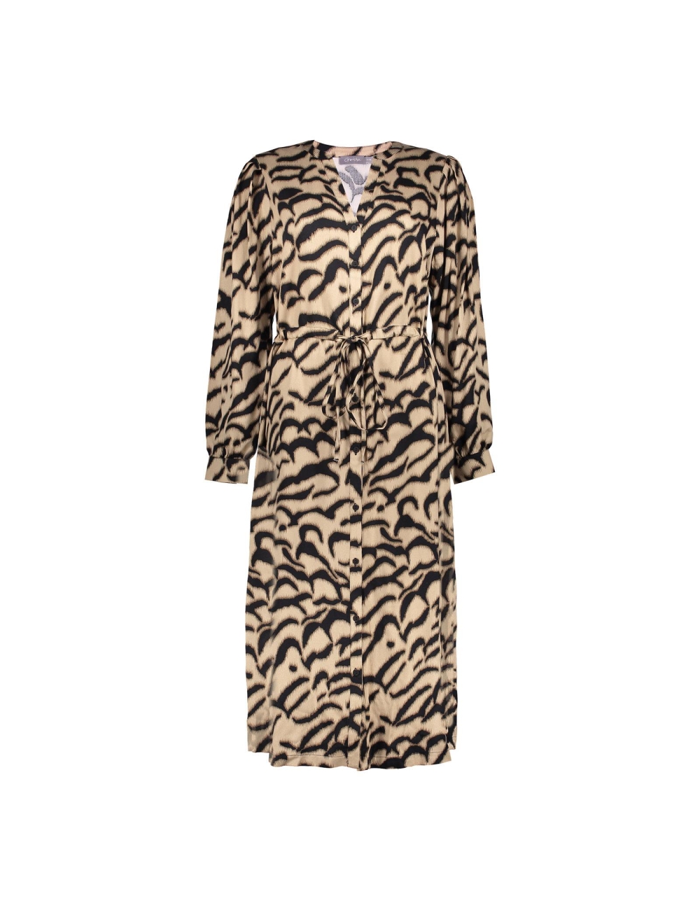 Geisha 37623 20 dress Lange Jurken 720 sand black combi