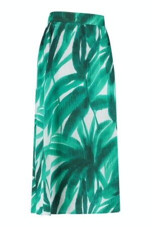 Studio Anneloes Studio Anneloes yfke satin palm skirt 08954 1170 off white/green
