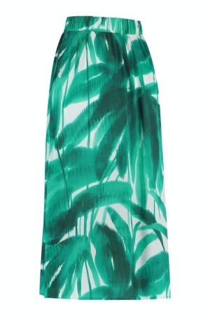 Studio Anneloes Studio Anneloes yfke satin palm skirt 08954 1170 off white/green