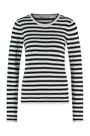 Studio Anneloes Studio Anneloes luna stripe pullover 91500 1190 off white/black