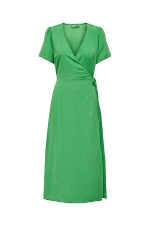 Only Only 15259150 onlkesia life s/s midi dress ptm Zomerjurkjes kelly green