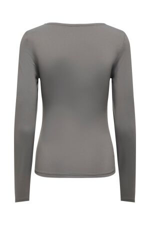 Only Only 15302647 onlea l/s deep neck top jrs noos T-shirt Lange mouw thunderstorm