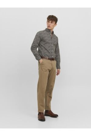 J&J Premium J&J Premium 12237914 jprblablackpool stretch shirt ls aw23 sn Overhemd emperador slim fit