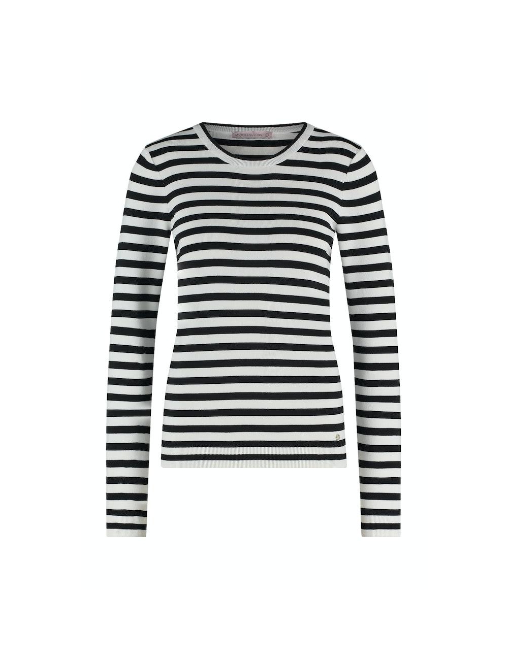 Studio Anneloes luna stripe pullover 91500 Trui 1190 off white black Expresswear