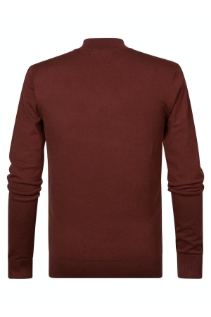 Petrol Petrol m-3030-kwc258 knitwear collar basic Trui 3161 brick