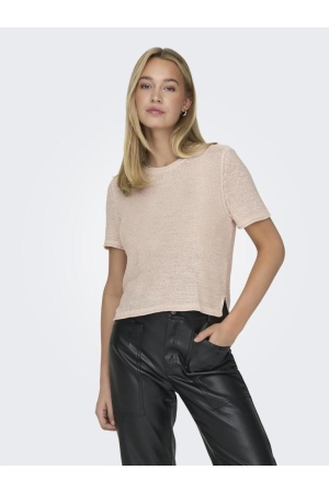 Only Only onlsunny s/s pullover nca knt 15254282 Trui korte mouw pumice stone