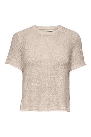 Only Only onlsunny s/s pullover nca knt 15254282 Trui korte mouw pumice stone