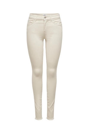 Only Only onlblush mid sk ak rw dnm dot019 noos 15218655 Skinny fit ecru