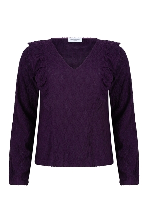 Lofty Manner Lofty Manner top nyra ol15.1 T-shirt Lange mouw 750 purple