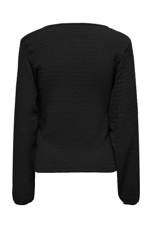 Only Only onlmadelina l/s v-neck top cc jrs 15311815 T-shirt Lange mouw black