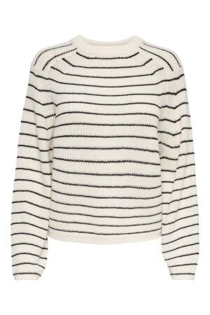 Only Only onlbase l/s o-neck pullover knt noos 15285227 Trui jet stream black