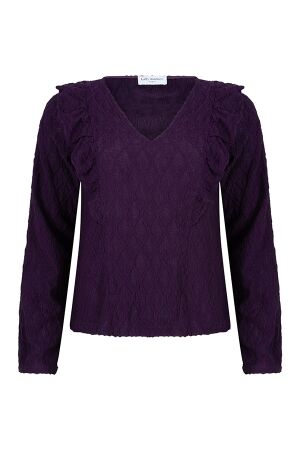 Lofty Manner Lofty Manner top nyra ol15.1 T-shirt Lange mouw 750 purple