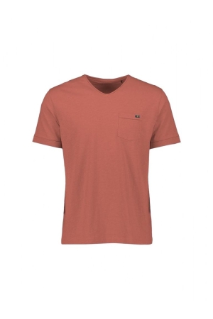No- Excess No- Excess 23340303 t-shirt v-neck slub Print T-shirts 191 melon