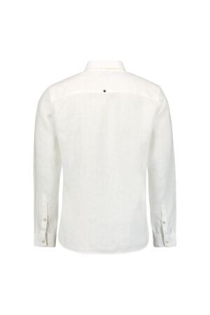 No- Excess No- Excess 23470213sn shirt linen solid Overhemd 010 white