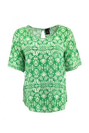 FOS Amsterdam FOS Amsterdam 6571 mia - ethnic T-shirt Korte mouw 300 groen