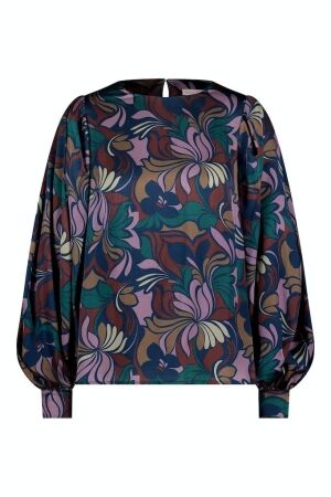 Studio Anneloes Studio Anneloes blake satin mandala blouse 09252 Blouse 6973 darkblue/dark green