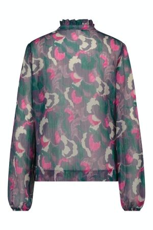 Studio Anneloes Studio Anneloes odette voile blouse 09285 Blouse 3873 deep purple / dark green