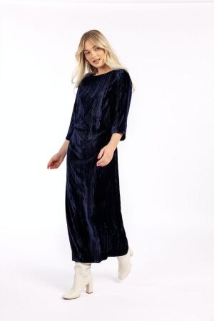 Studio Anneloes Studio Anneloes christel velvet dress 09287 Jurk 6900 dark blue
