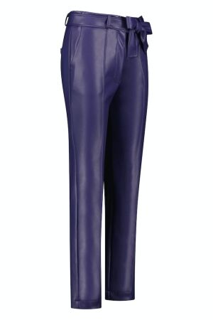 Studio Anneloes Studio Anneloes mita faux leather trousers 09270 Broek 3800 deep purple
