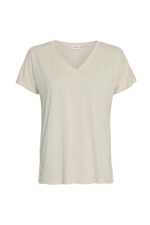 MSCH Copenhagen MSCH Copenhagen mschfenya modal v neck tee 18167 oatmeal