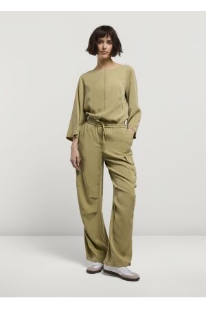 SUMMUM SUMMUM trousers cargo tencel 4s2580-11650 Broek 616 green lentil