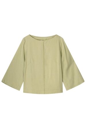 SUMMUM SUMMUM top tencel 2s3078-11650 T-shirt Korte mouw 616 green lentil